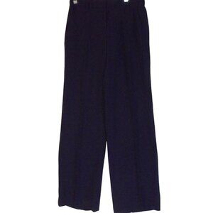 Tegan Dress Pants Womens Size 0 x(32"inseam) Navy Blue Low Rise Flat Front Lined